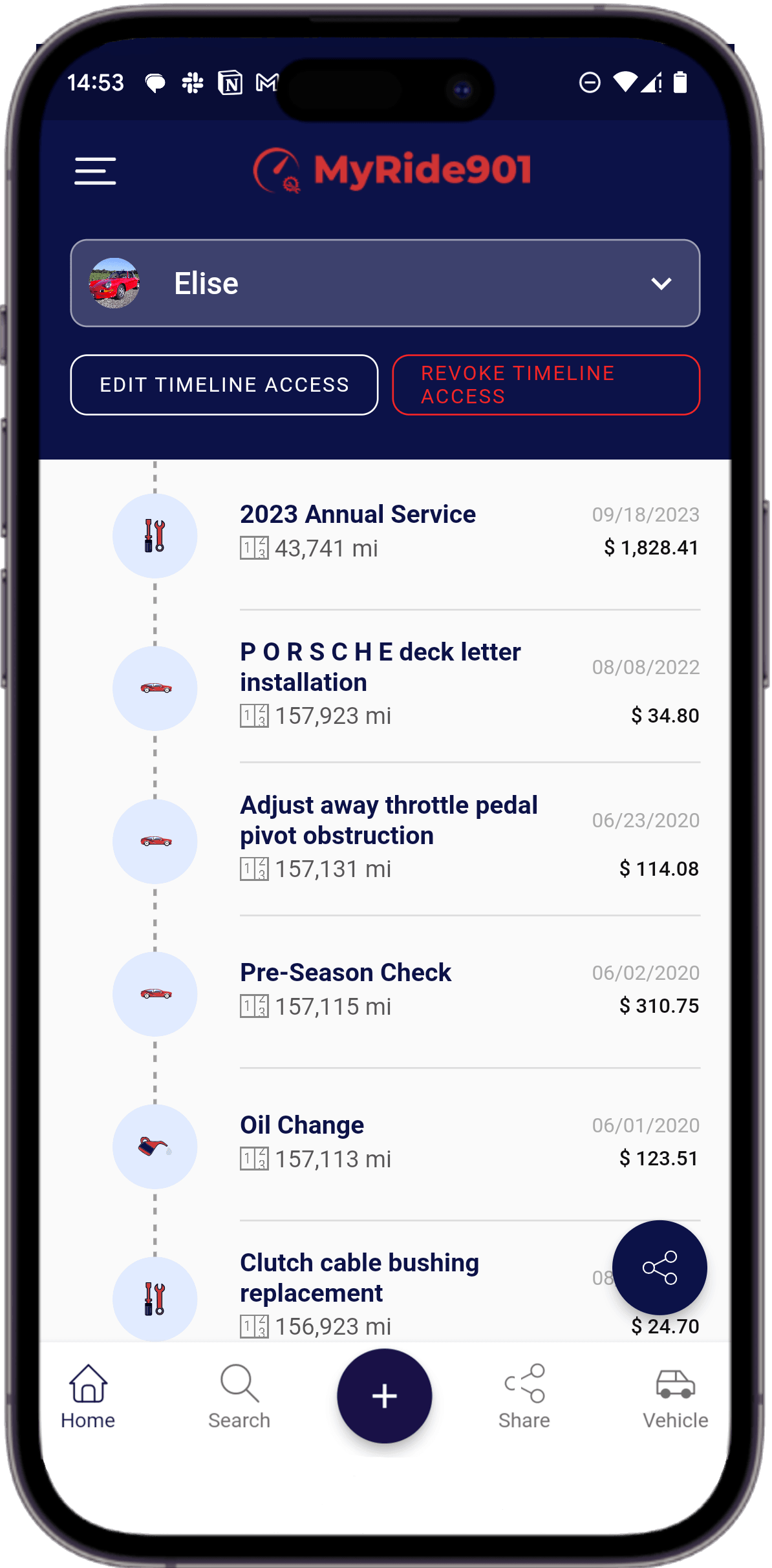 MyRide901 Timeline