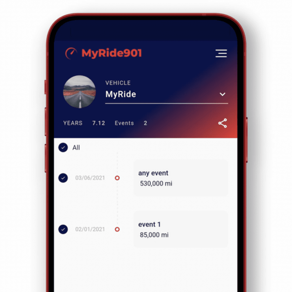 MyRide901 User Interface