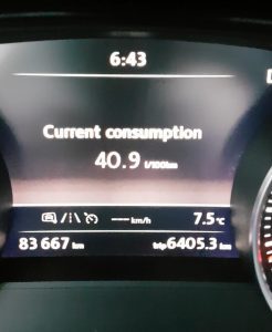 Fuel consumption under heavy acceleration