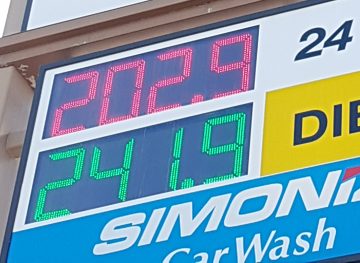 Gas price sign