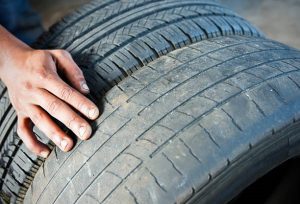 Worn tire tread